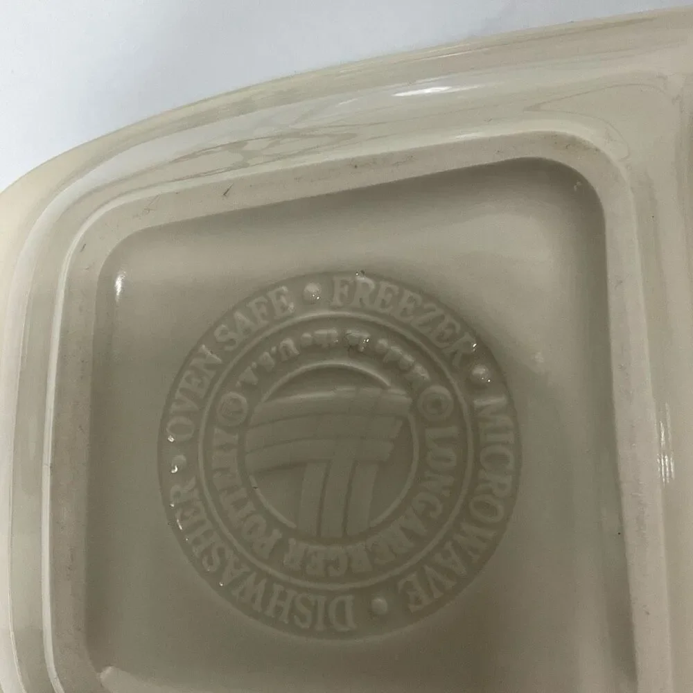 LONGABERGER Rectangle Divided Relish Dish with Stand